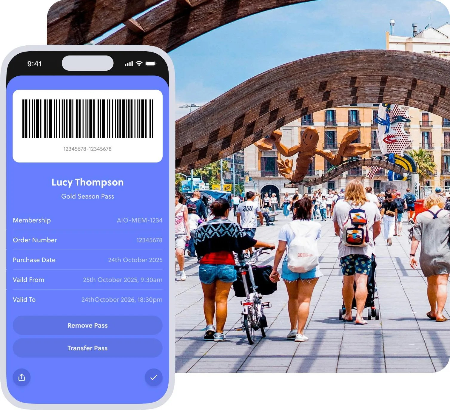 theme park entry ticket app
