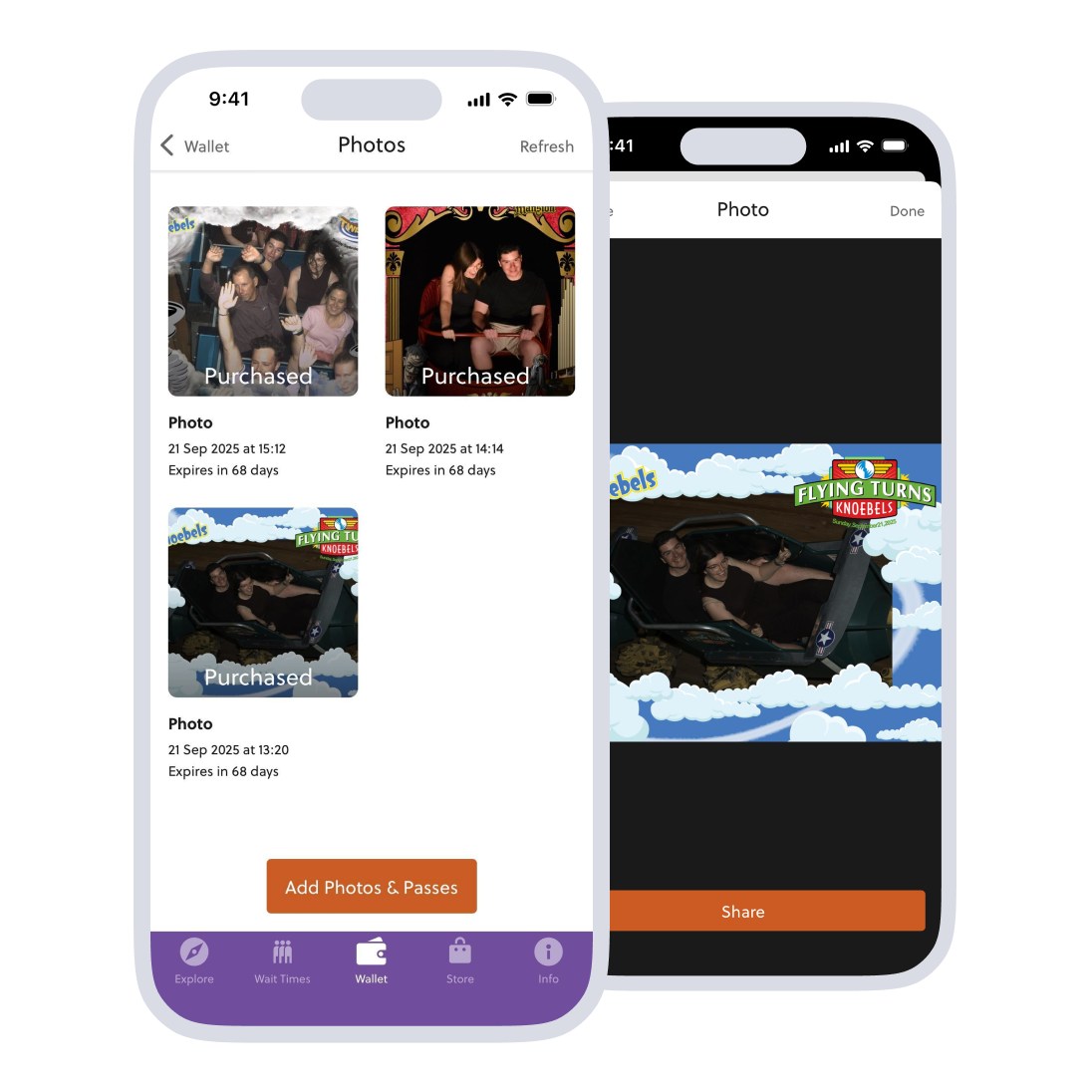 Knoebels integrated photos in mobile app