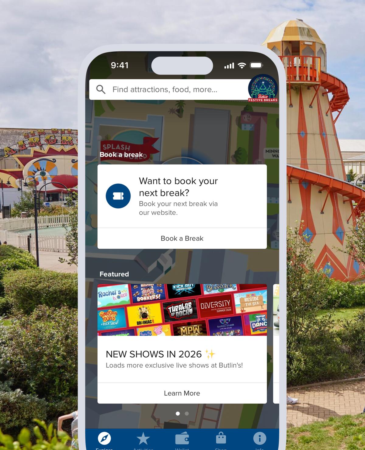 Butlins mobile app provider example