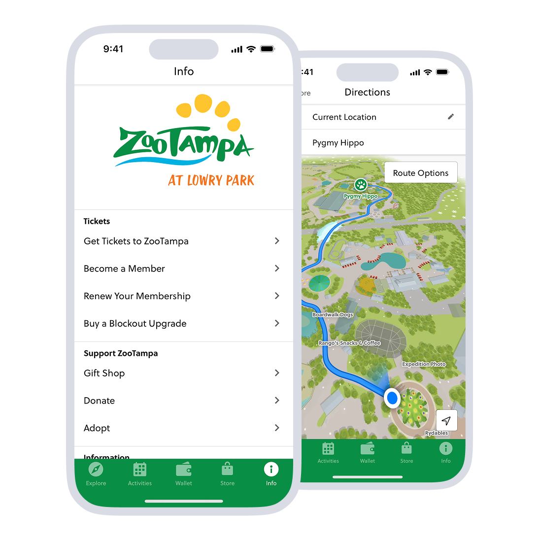 ZooTampa information and direction example