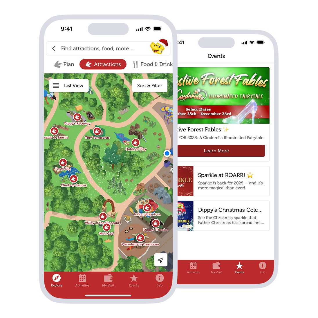 Mapping and events for theme parks