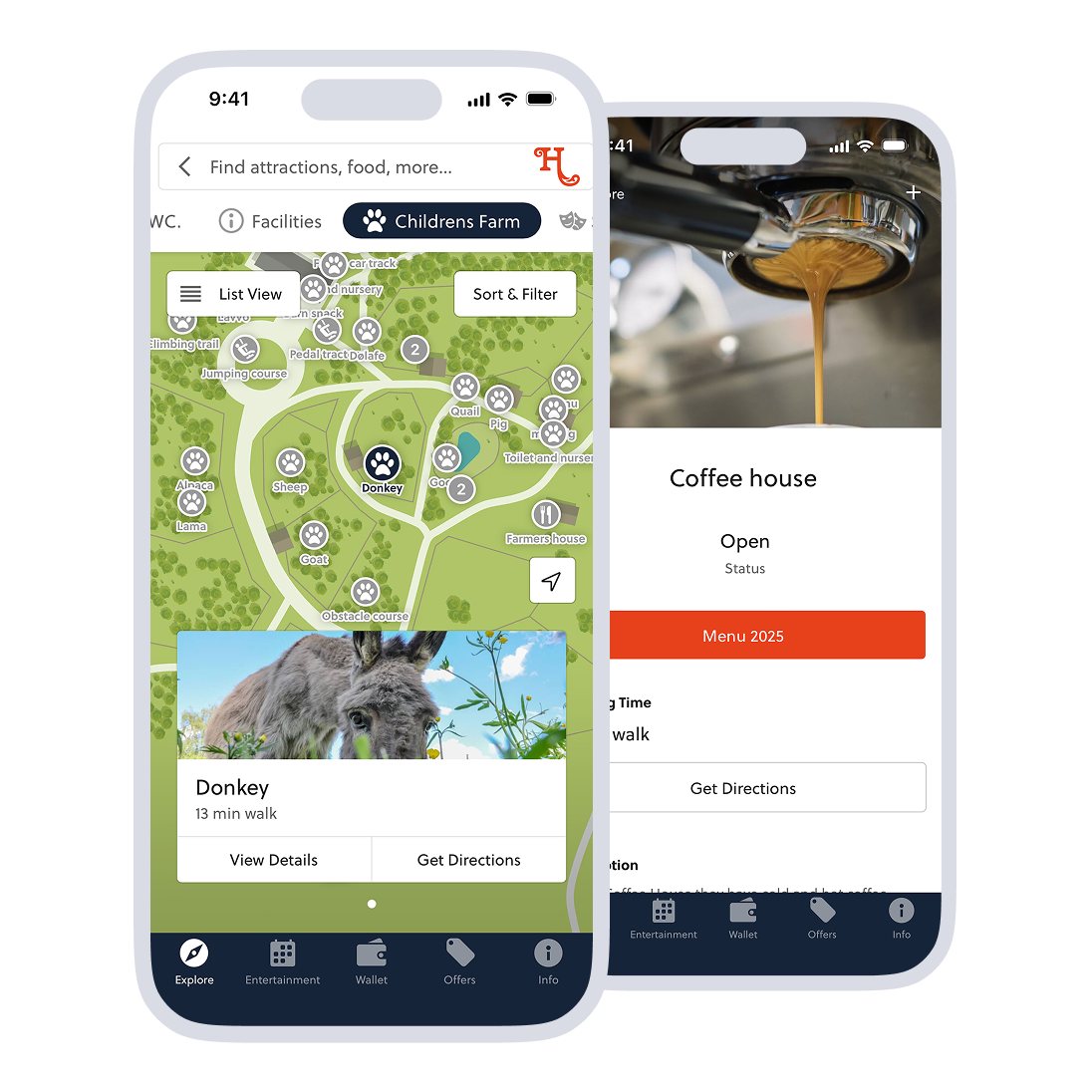 Map and POI for Hunderfossen Mobile App