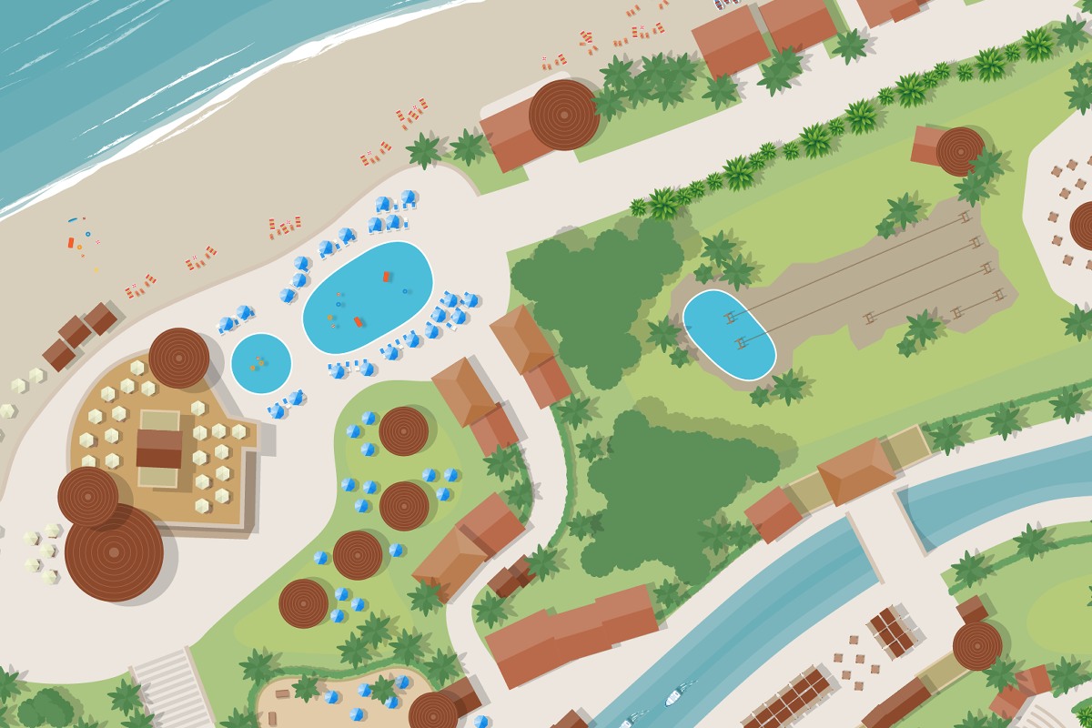 Attractions.io resort map example