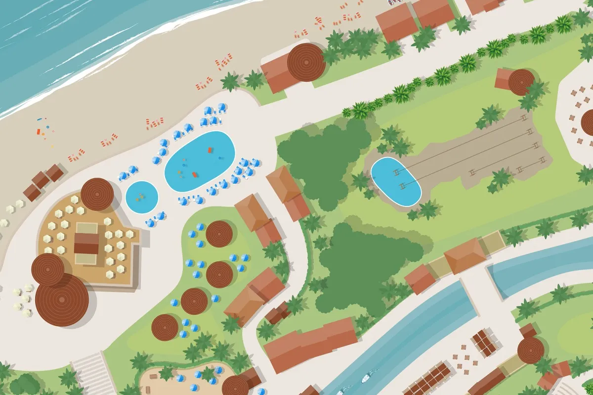 Attractions.io resort map example