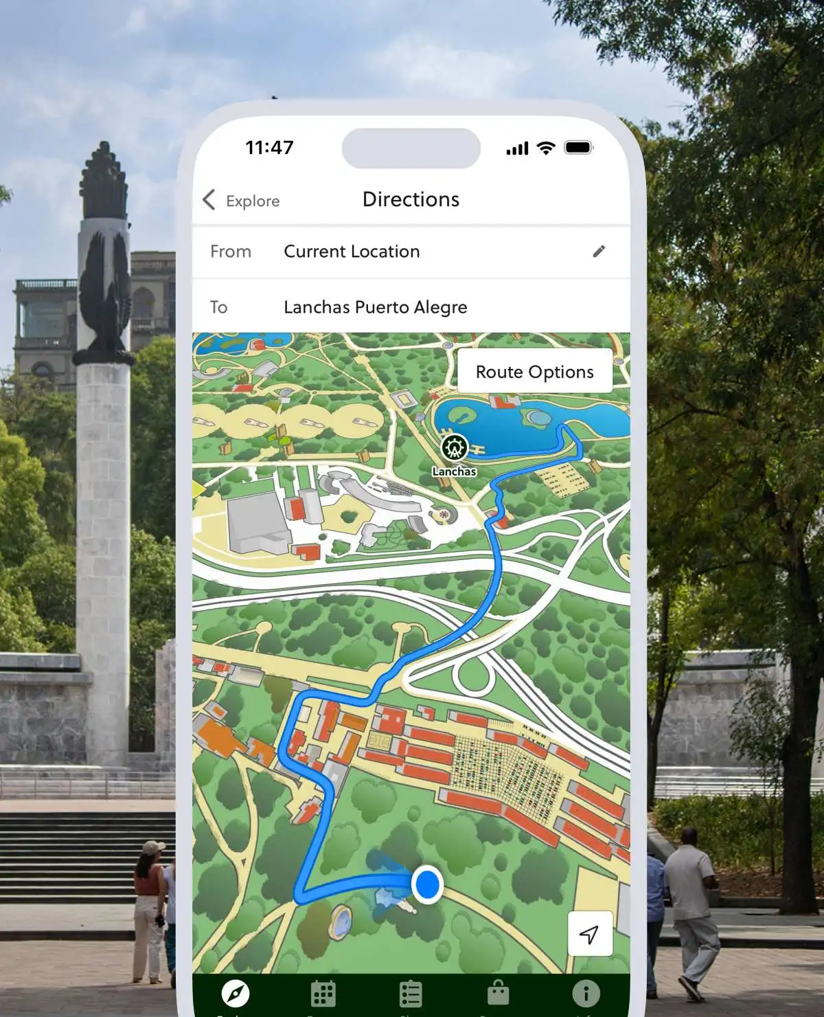 Bosque de Chapultepec wayfinding mobiel apps
