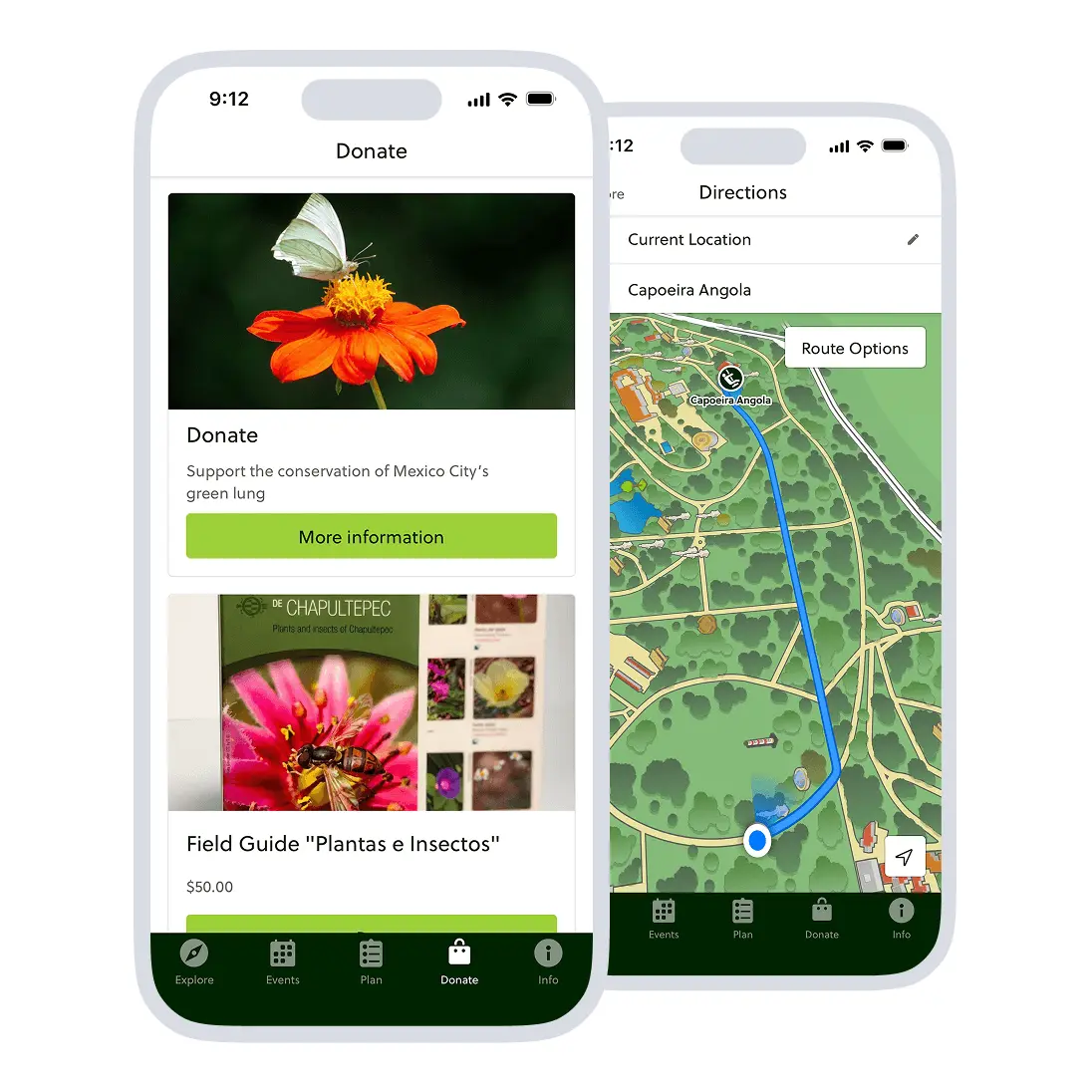 mobile app donations and mapping