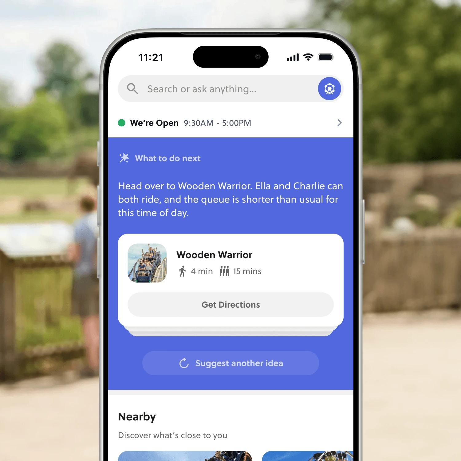 The Attractions.io Go guest app adapting content to a guest during their visit