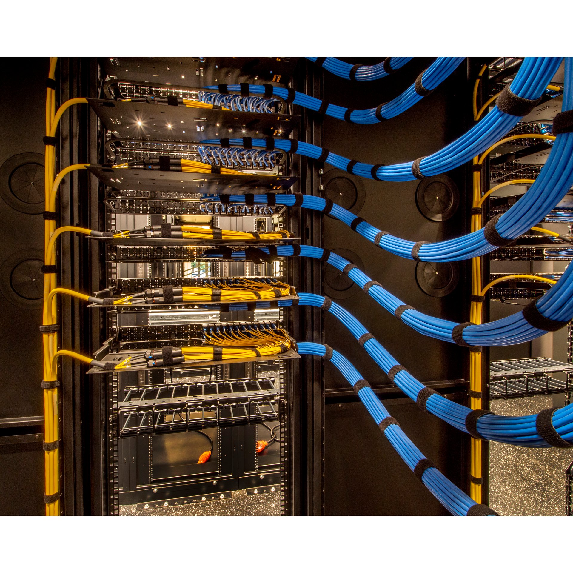 Structured network rack supporting a professionally integrated estate