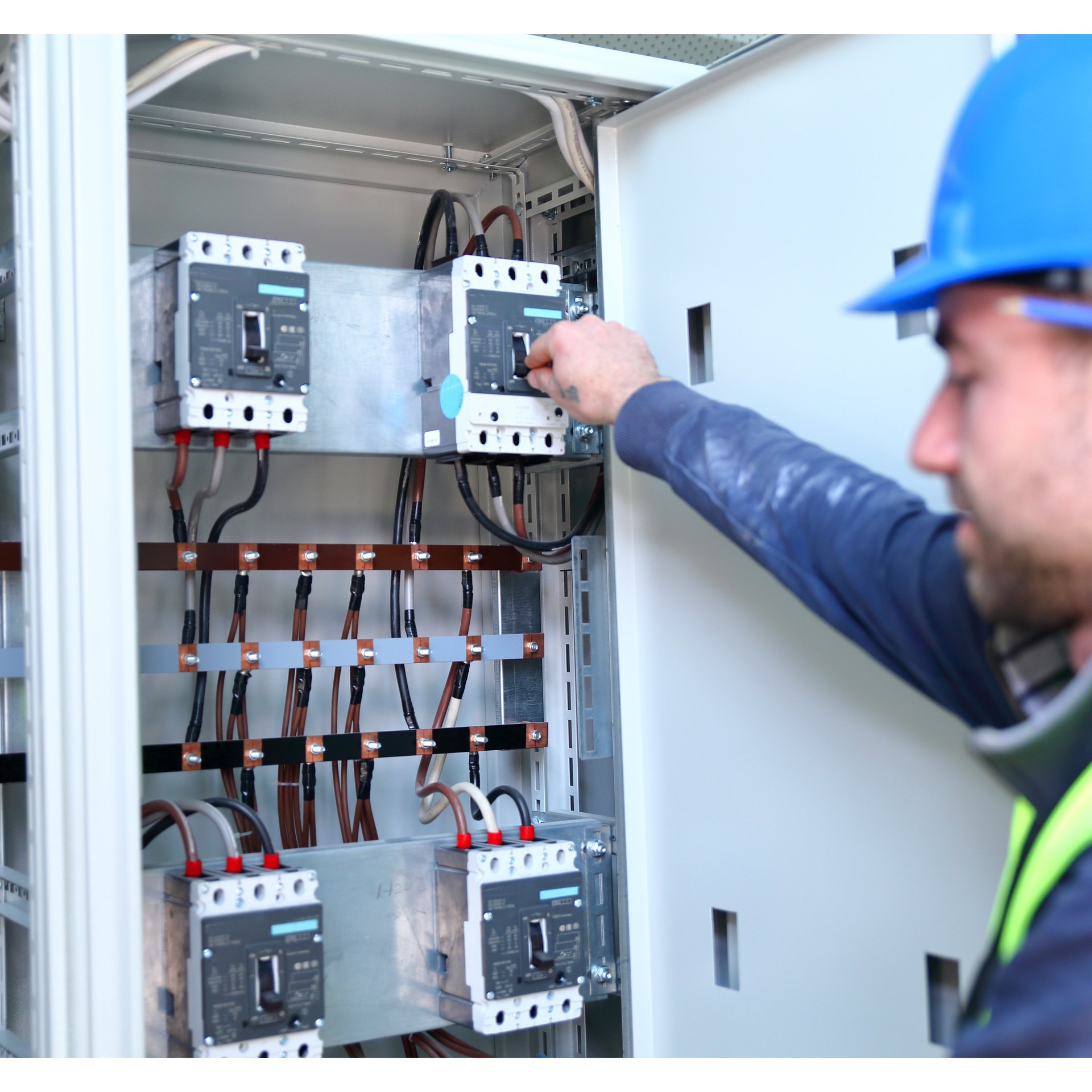 Residential electrical panel being evaluated for an integrated technology project