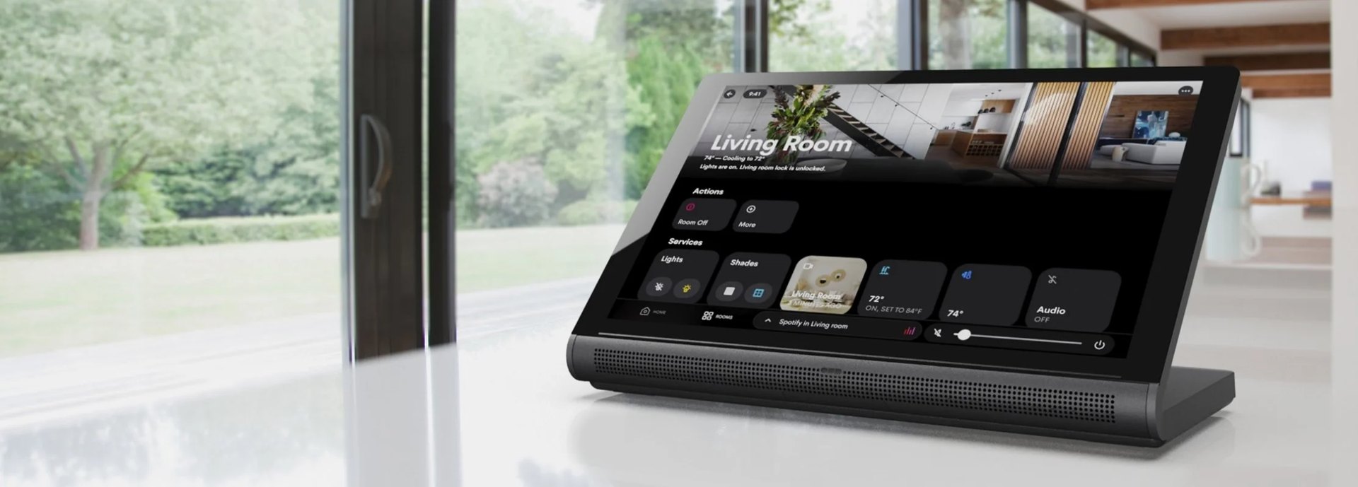 Crestron Home touchscreen for a complex integrated residence