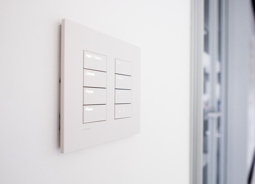 Lutron Palladiom architectural keypad detail