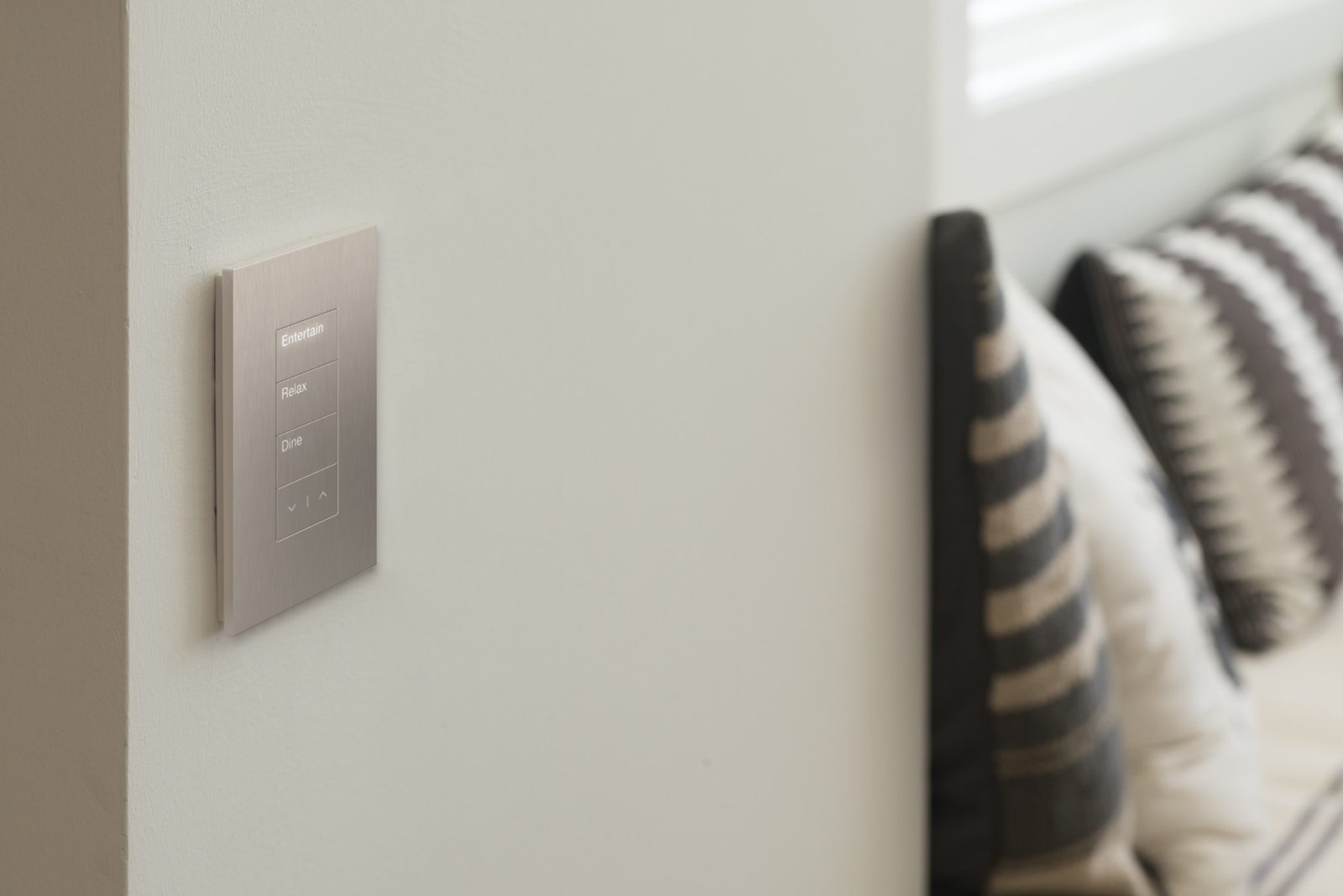 Lutron Palladiom keypad installed in a private residence