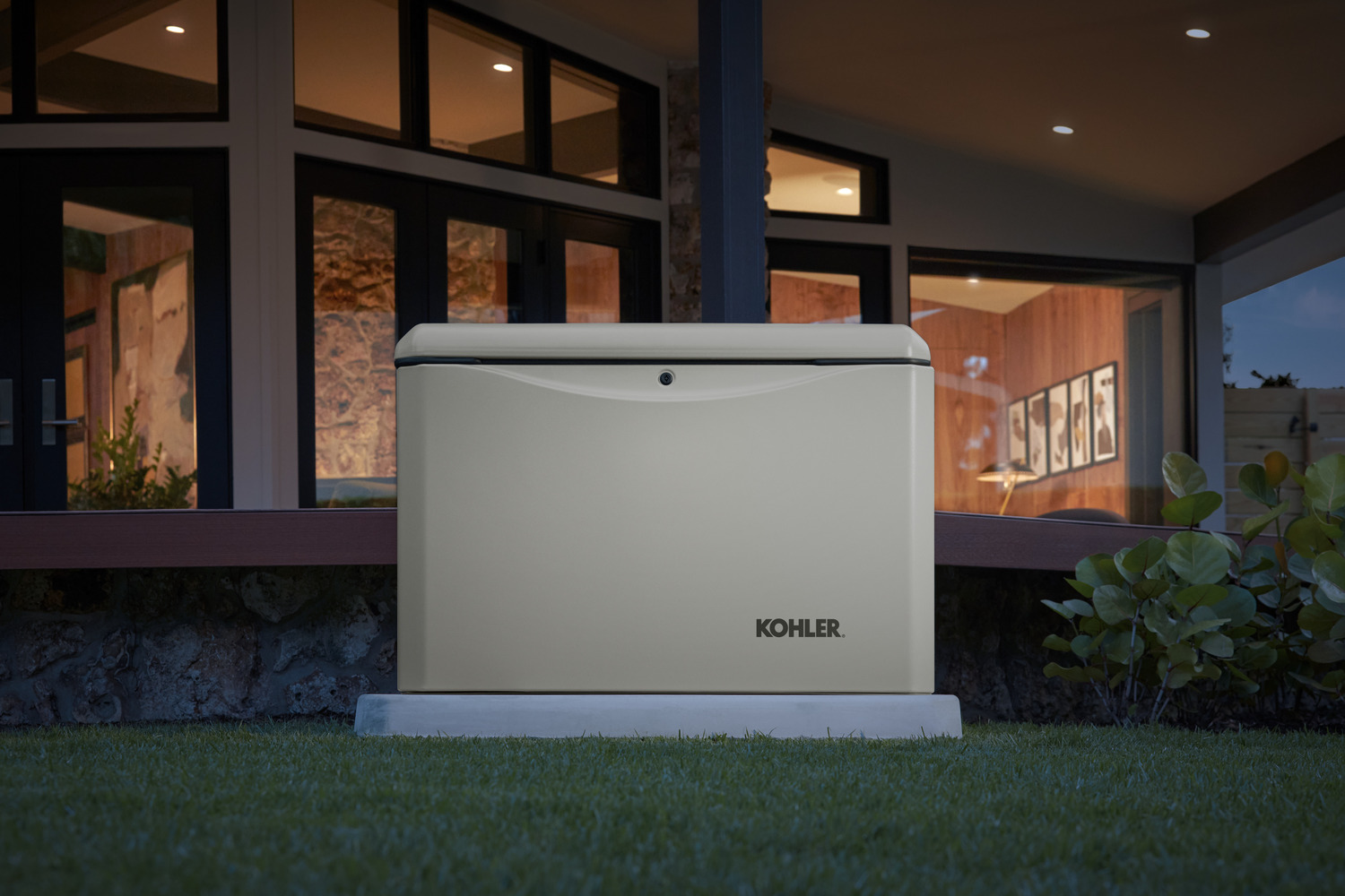 Residential standby generator installed outdoors for long-duration backup power