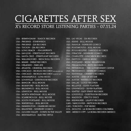 Cigarettes After Sex Listening Event