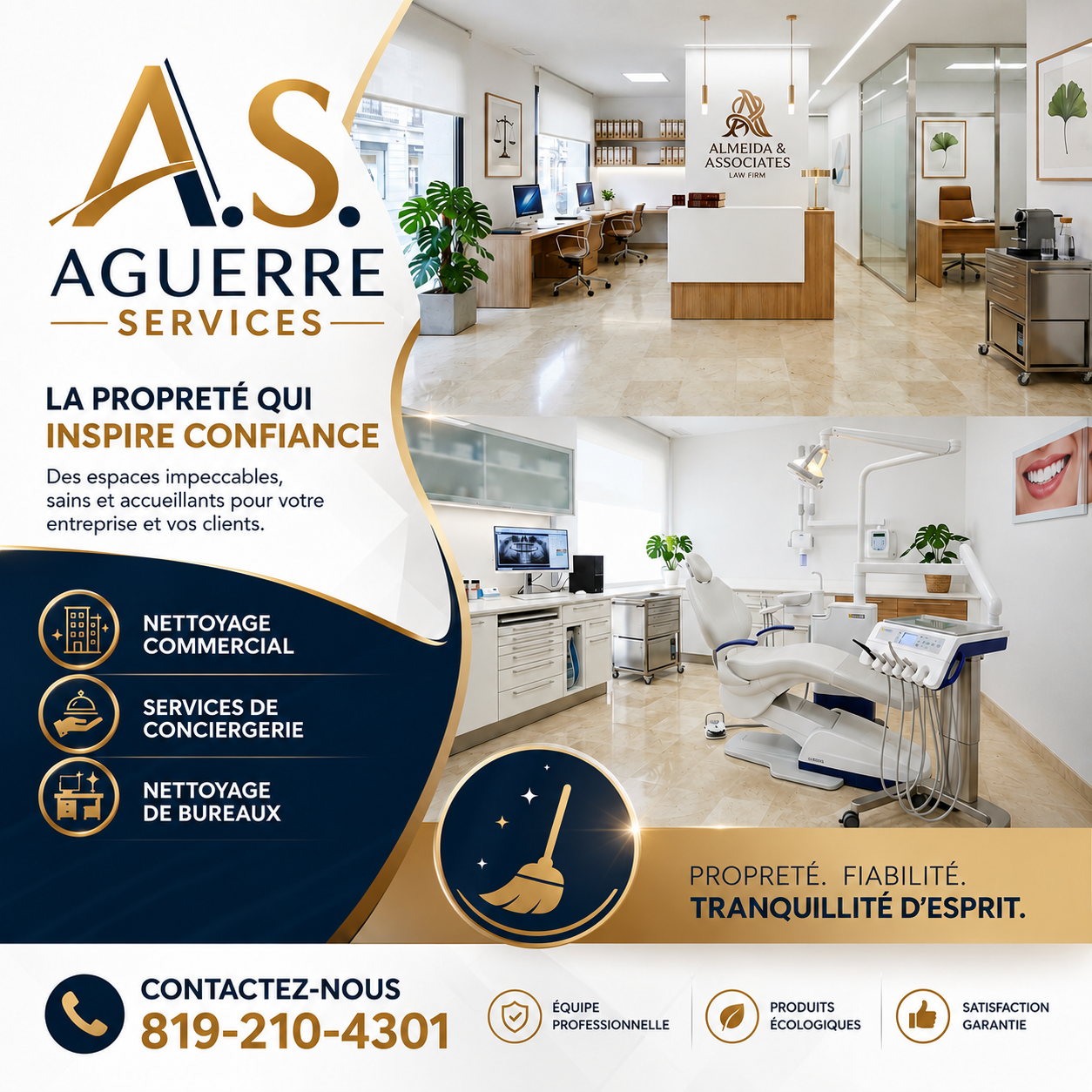 Services d'entretien commercial et de conciergerie dans le secteur Hull de Gatineau