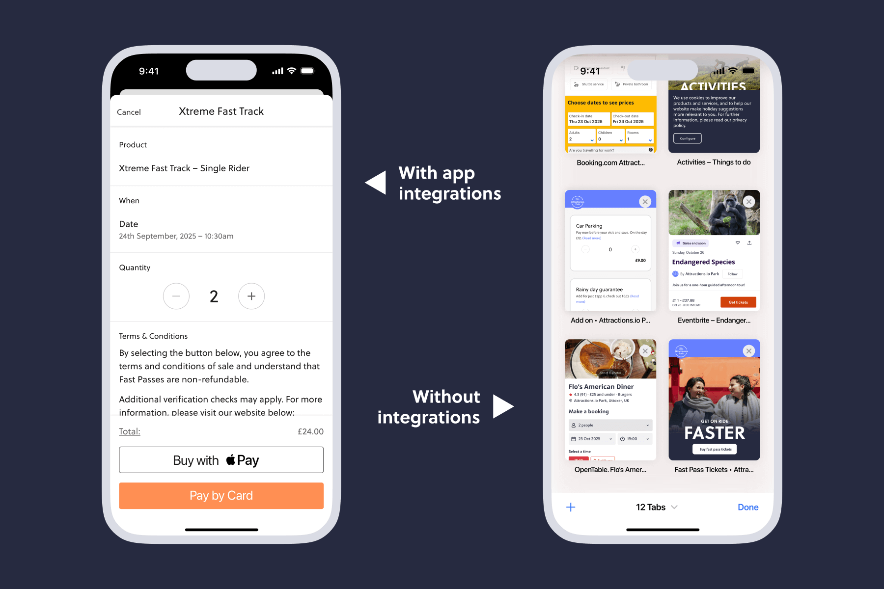 with and without integrations apps