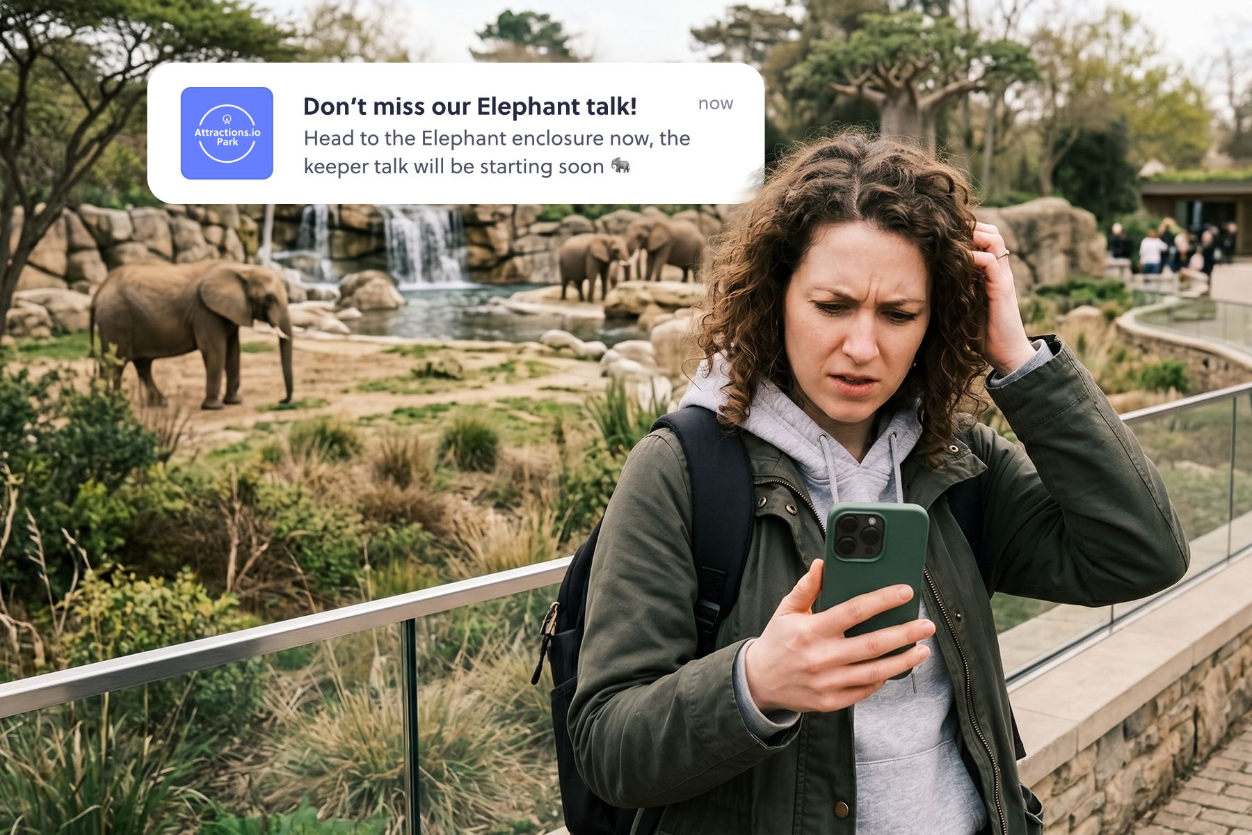 push message at a zoo