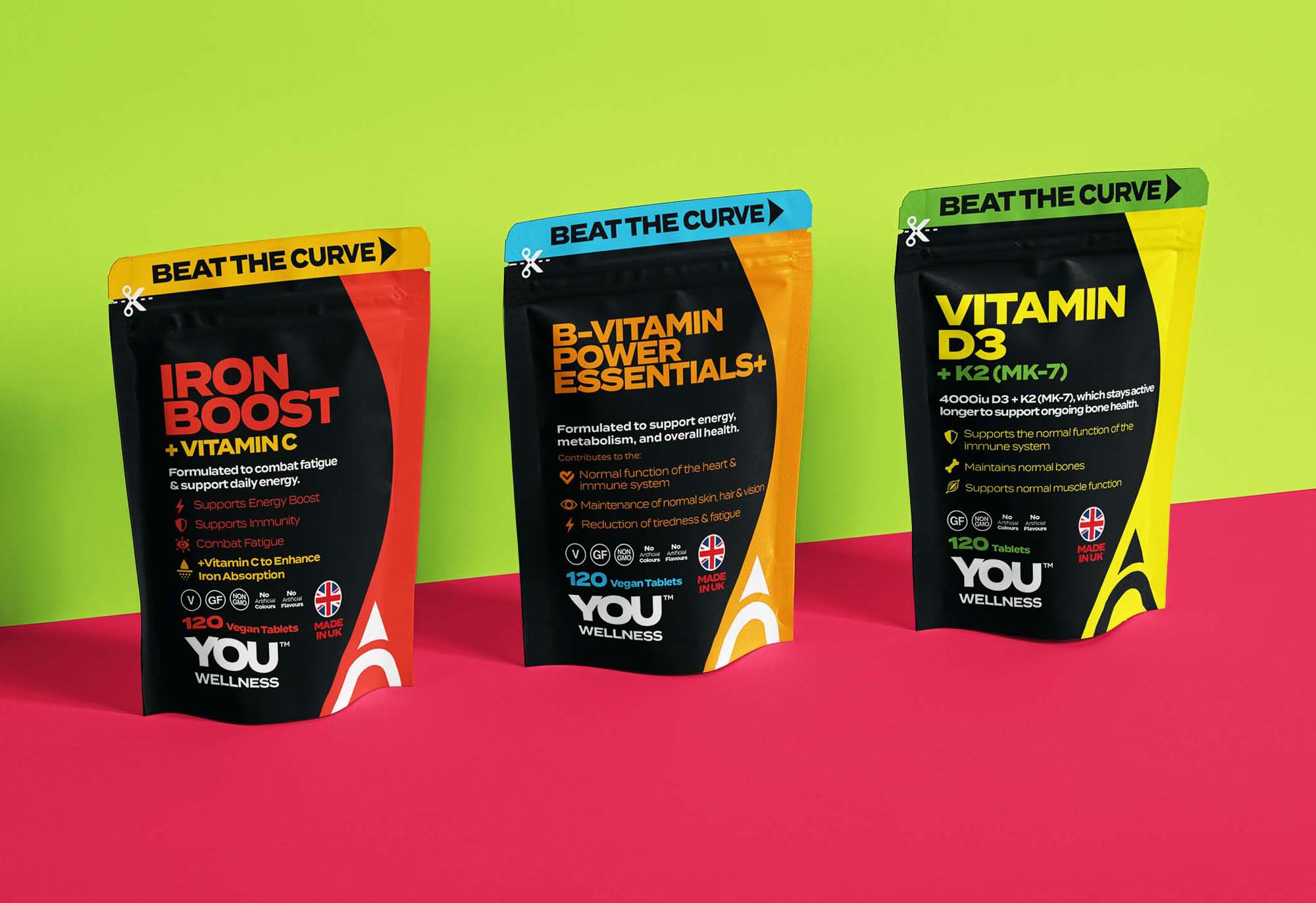 You Wellness packaging design by Ian Paget.