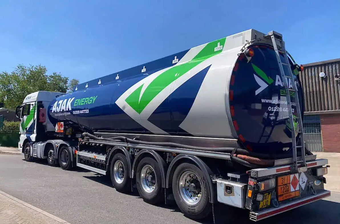 AJAK Energy Vehicle Design. Designed by Ian Paget, Produced by CJ Signs.