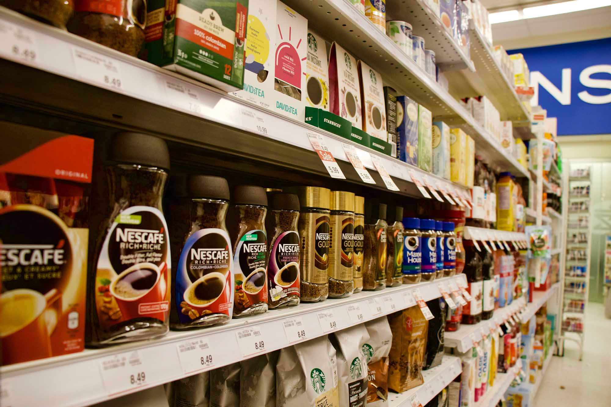 Product Branding on a supermarket shelf