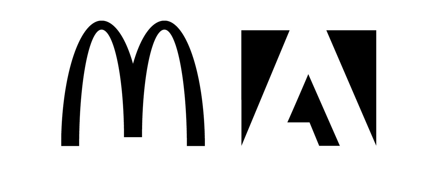 Leterform Logos for McDonalds and Adobe