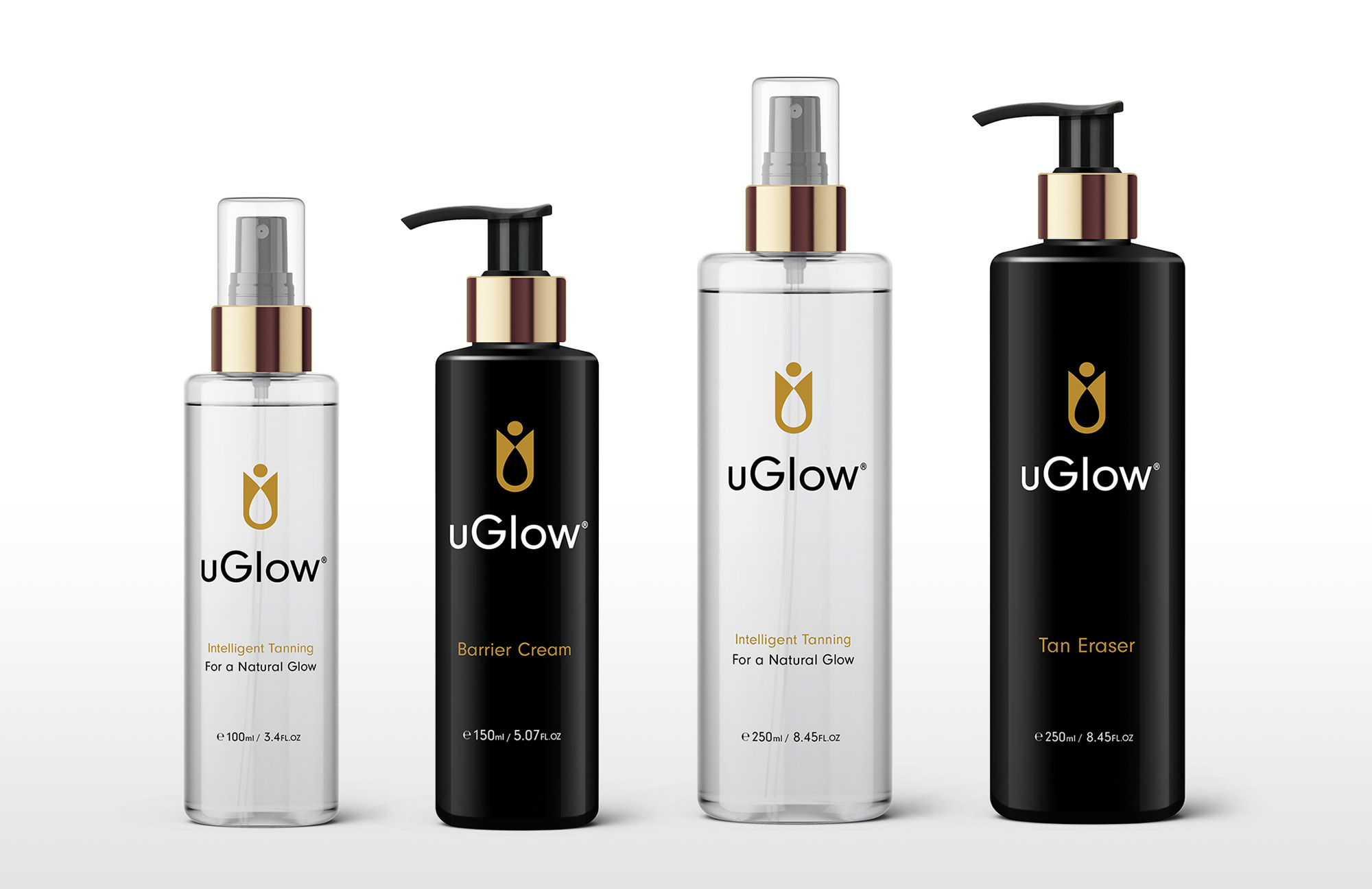 uGlow logo and packaging designed by Ian Paget