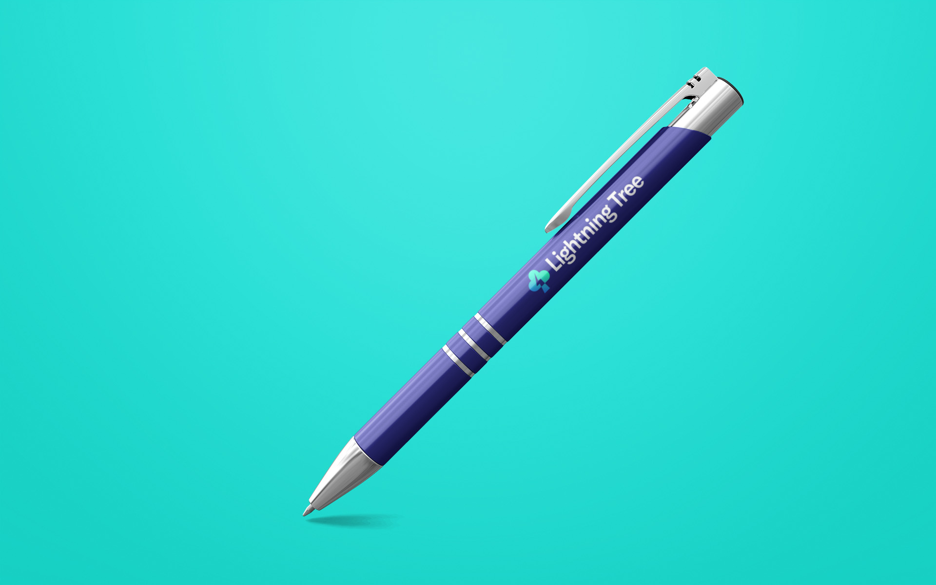 Lightning Tree Logo Design on a Pen