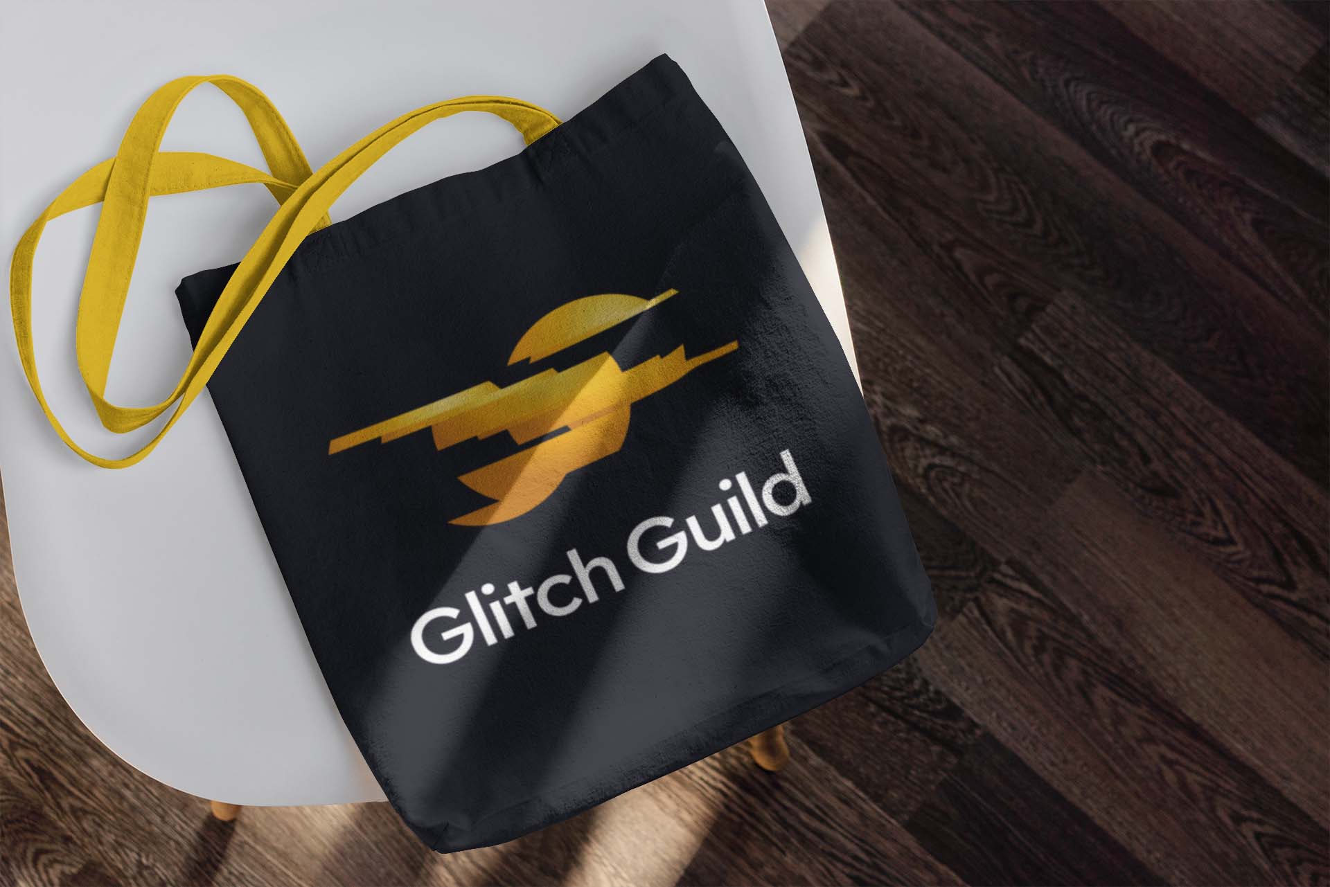 Glitch Guild Logo by Ian Paget on a Tote Bag