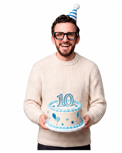 Juan Lombana celebrando 10 años de Mercatitlán