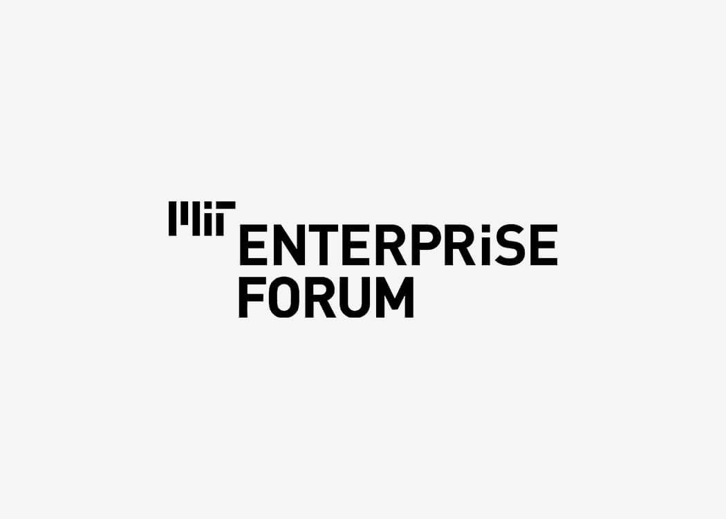 MIT Enterprise Forum logo with stylized 'MIT' and bold text 'ENTERPRISE FORUM' on light background.