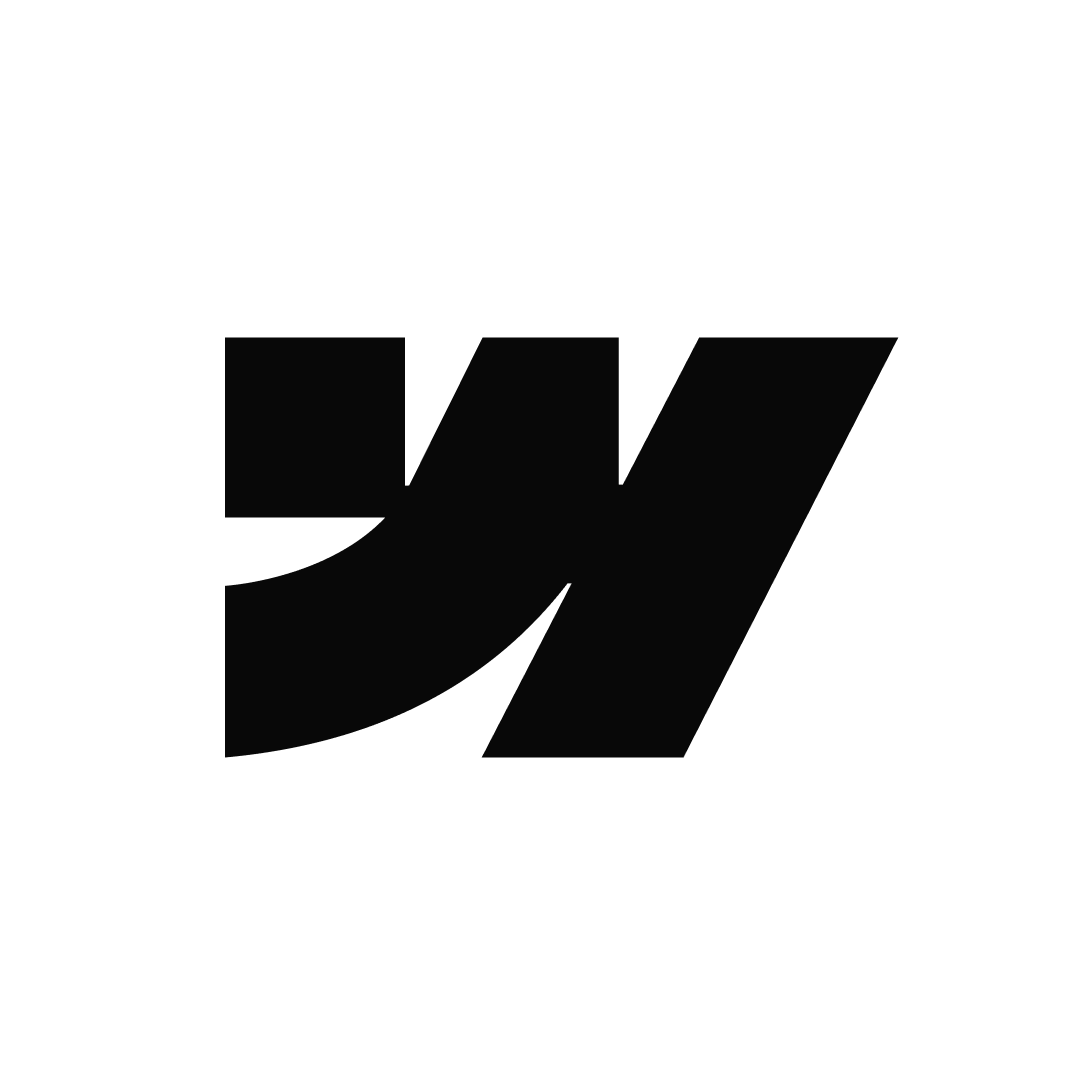 Webflow logomark in white. Square logo with a "W" in the center depicting Webflow's no-code website builder platform.