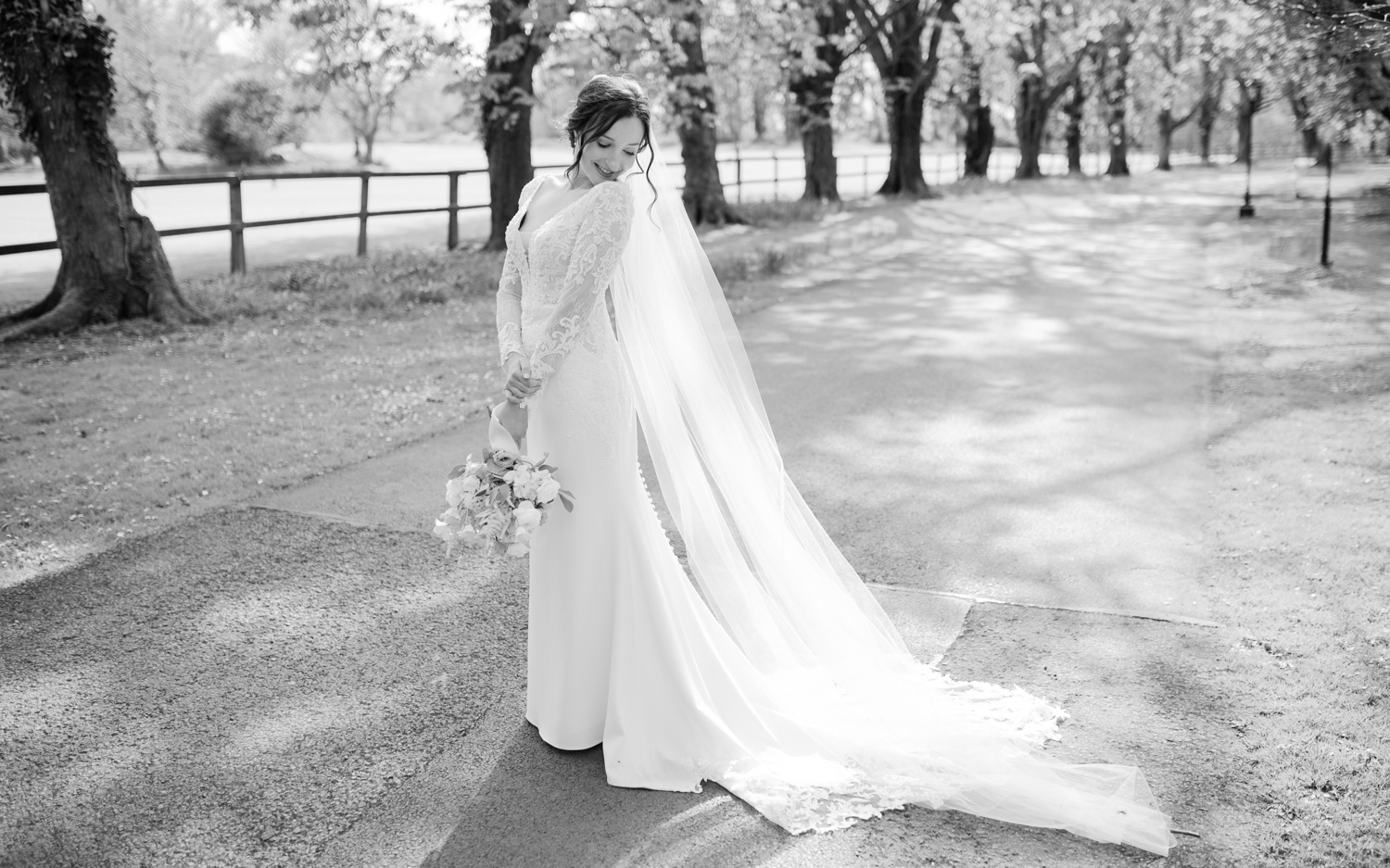 Bride and Groom Walking Down Aisle