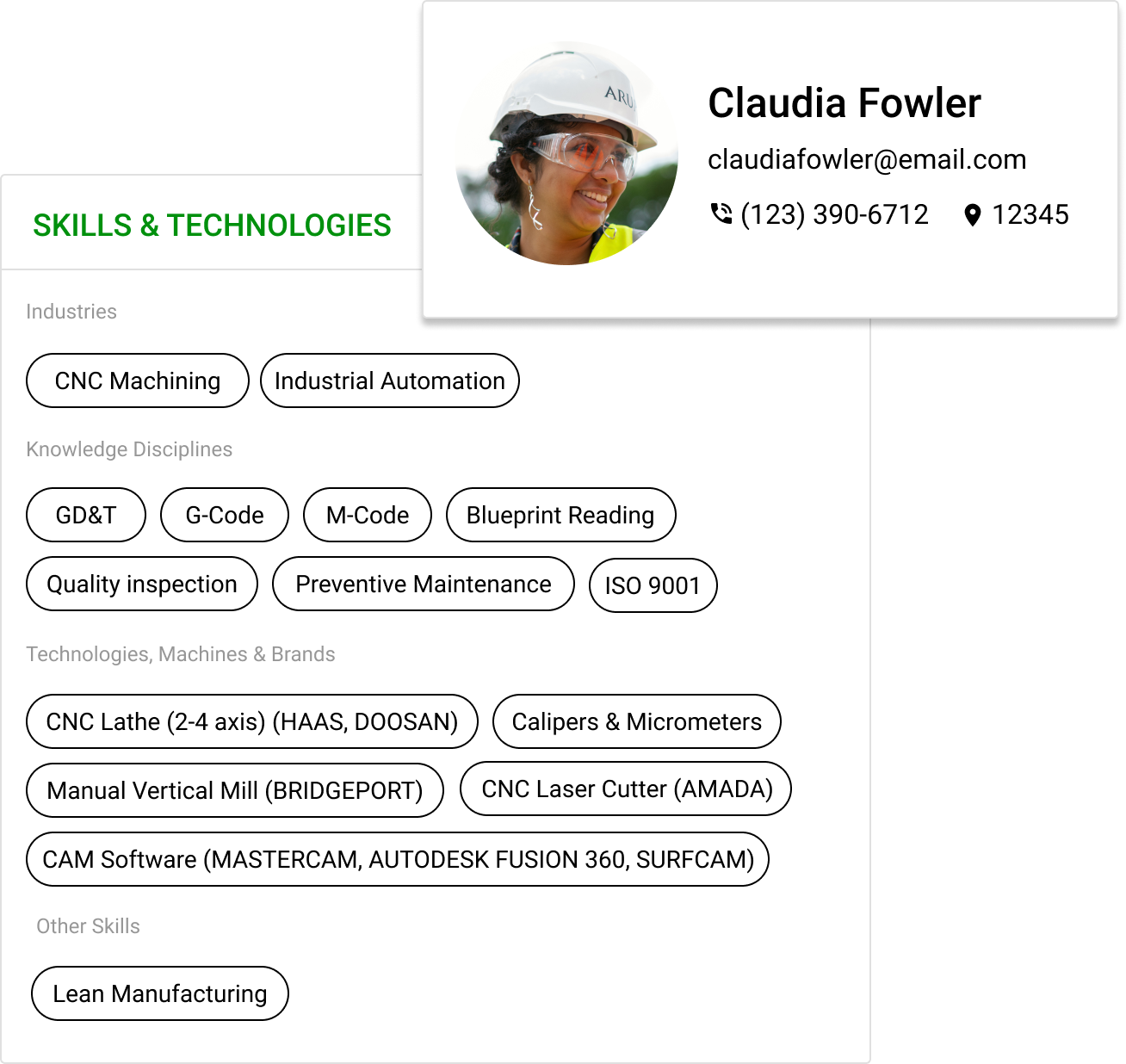 FactoryFix's easy to view professional profiles help your skills stand out. 