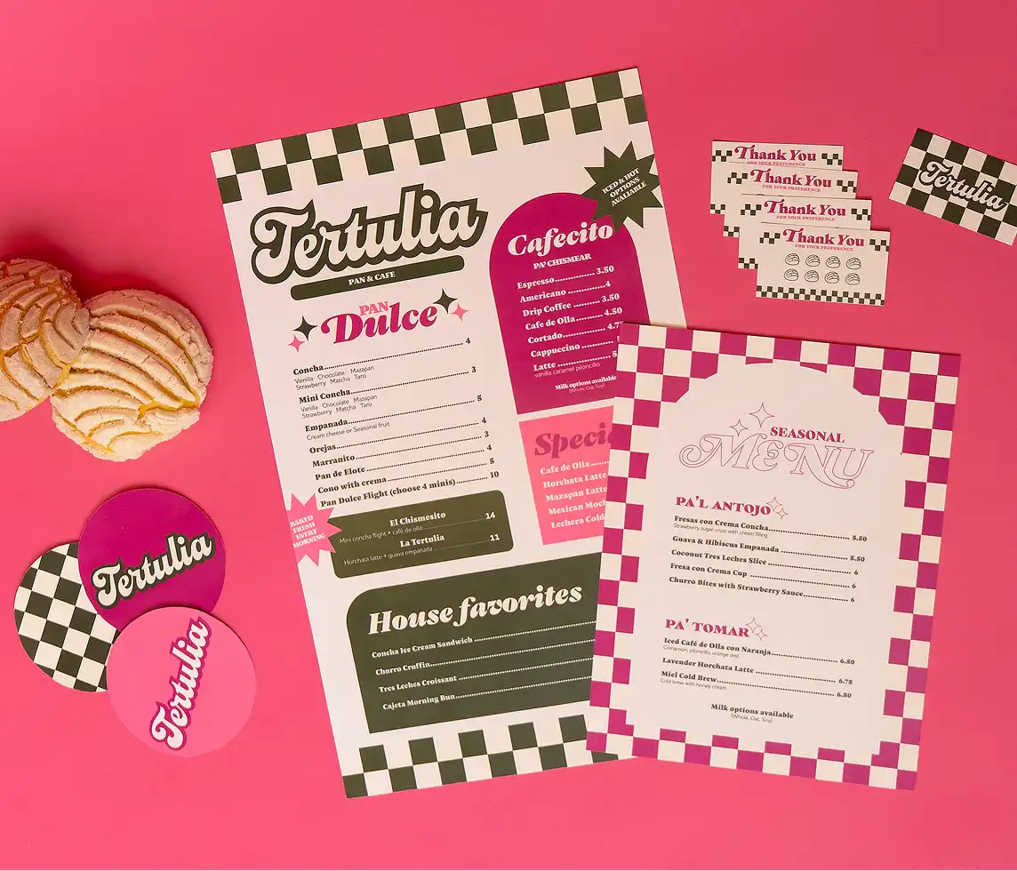 Tertulia Cafe and Bakery Menu System