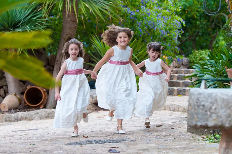 Ca's Xorc wedding bridesmaids running