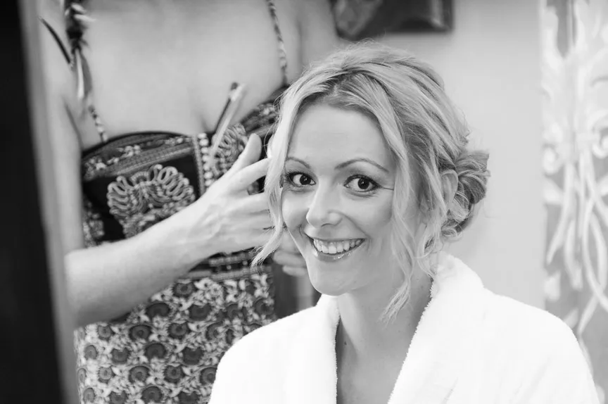 Bride getting ready at Zoetry Majorca by by Andrew Hazard wedding photographer 