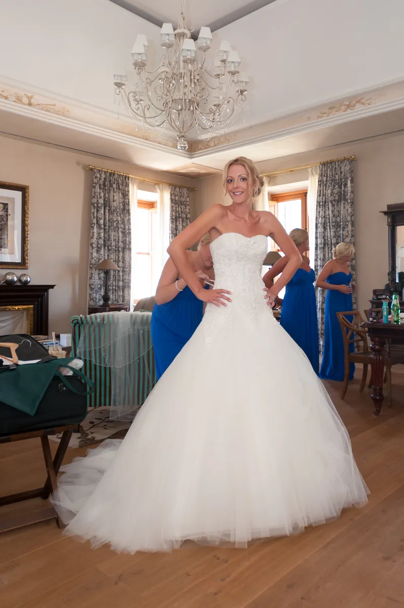 Bride getting ready at Zoetry Majorca by by Andrew Hazard wedding photographer 