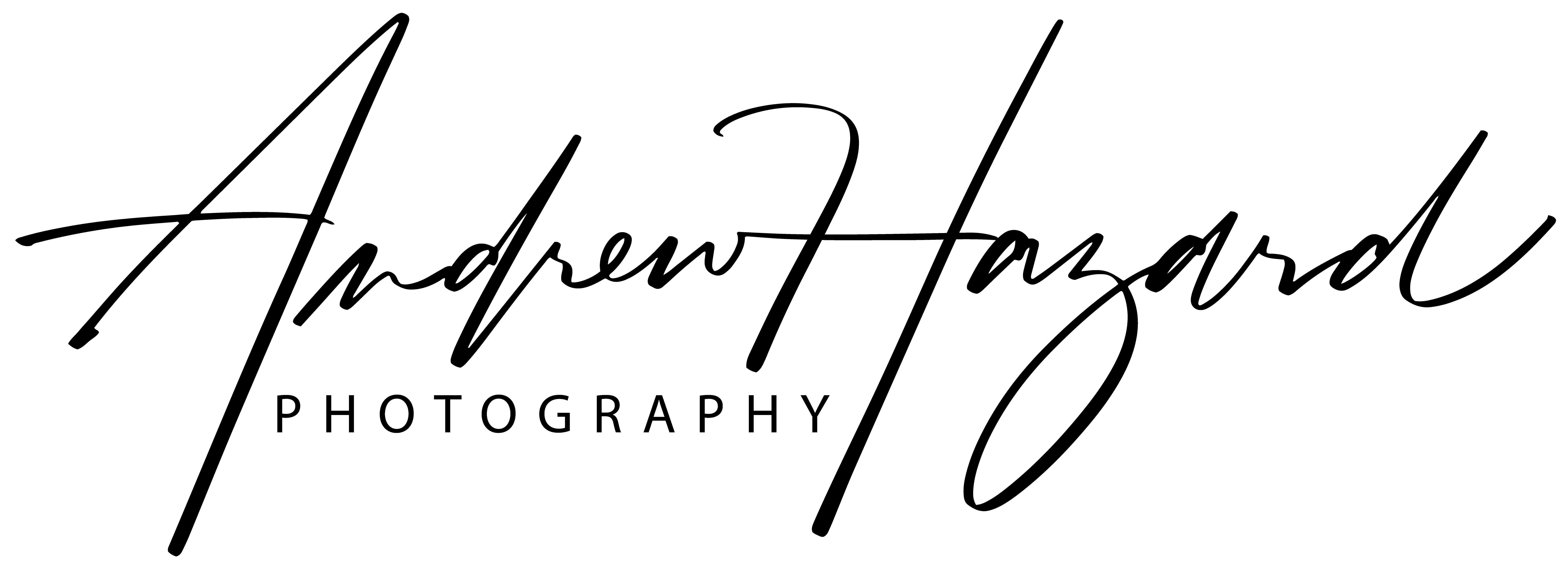 Stylized black signature reading 'Andrew Hazard' on transparent background.