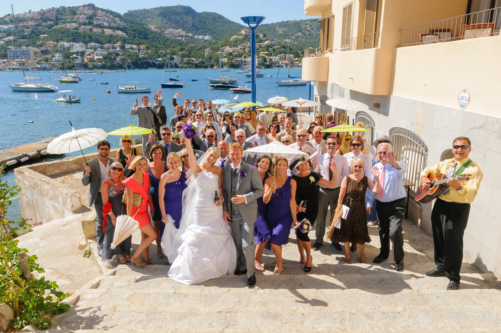Candid wedding photography at Hotel Villa Italia Port d'Andratx by Andrew Hazard