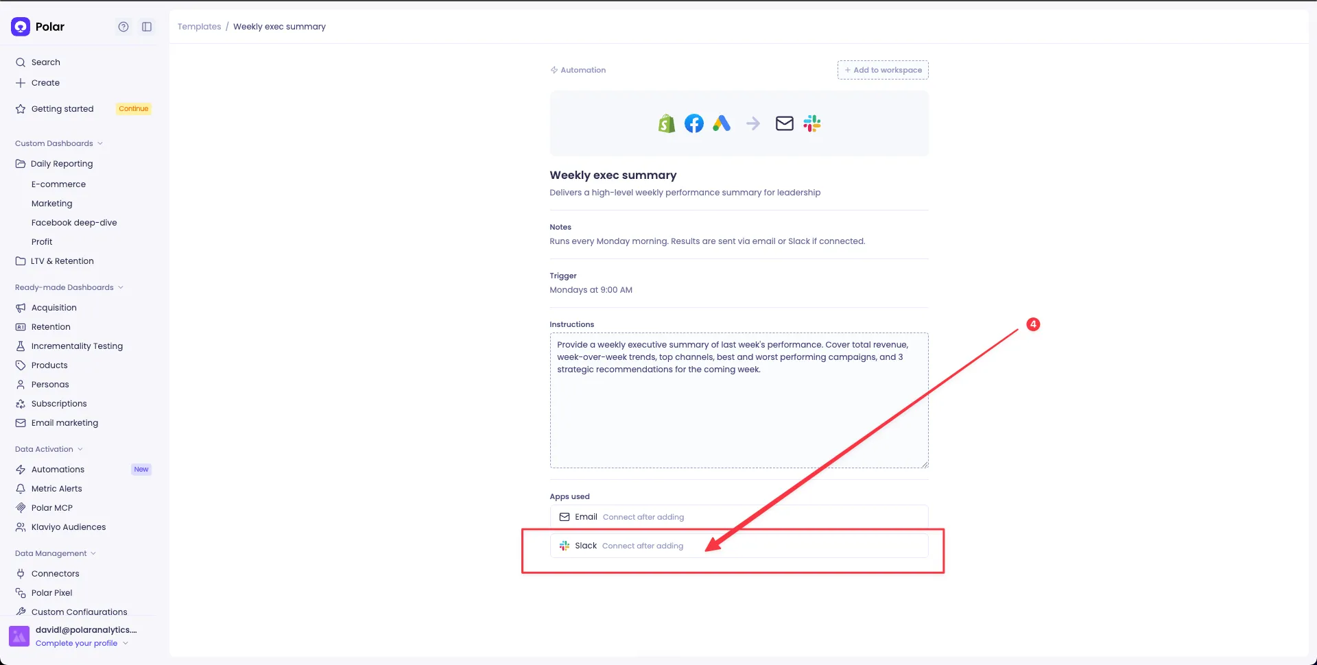 Connect Slack