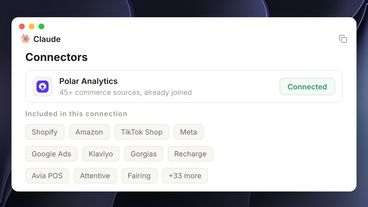 Connecting Claude to commerce data through the Polar connector