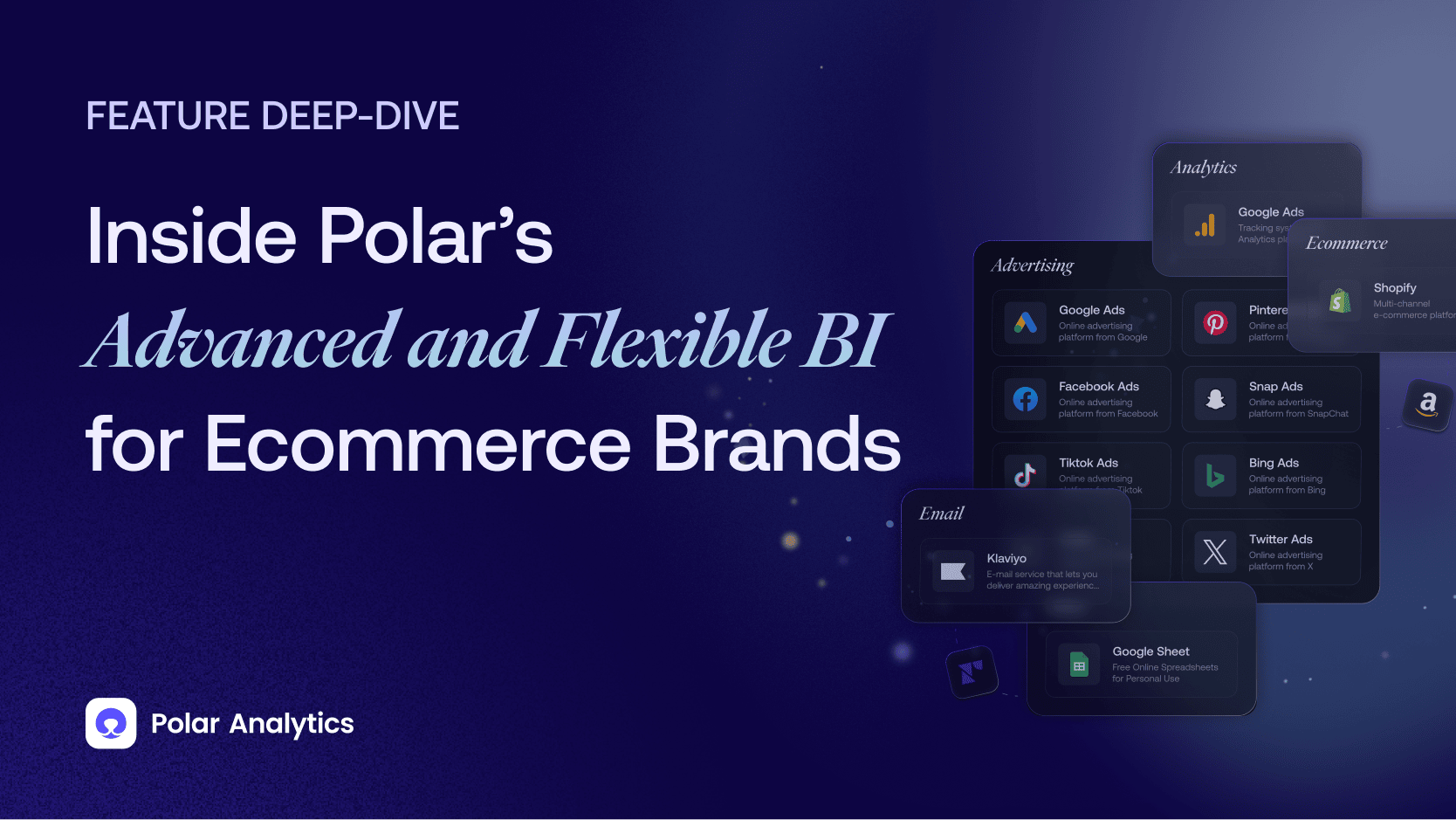 Introducing Polar’s ecommerce native BI, where a semantic layer, customizable metrics and dashboards, natural language queries, and flexible attribution models make data clear, reliable, consistent, and actionable.