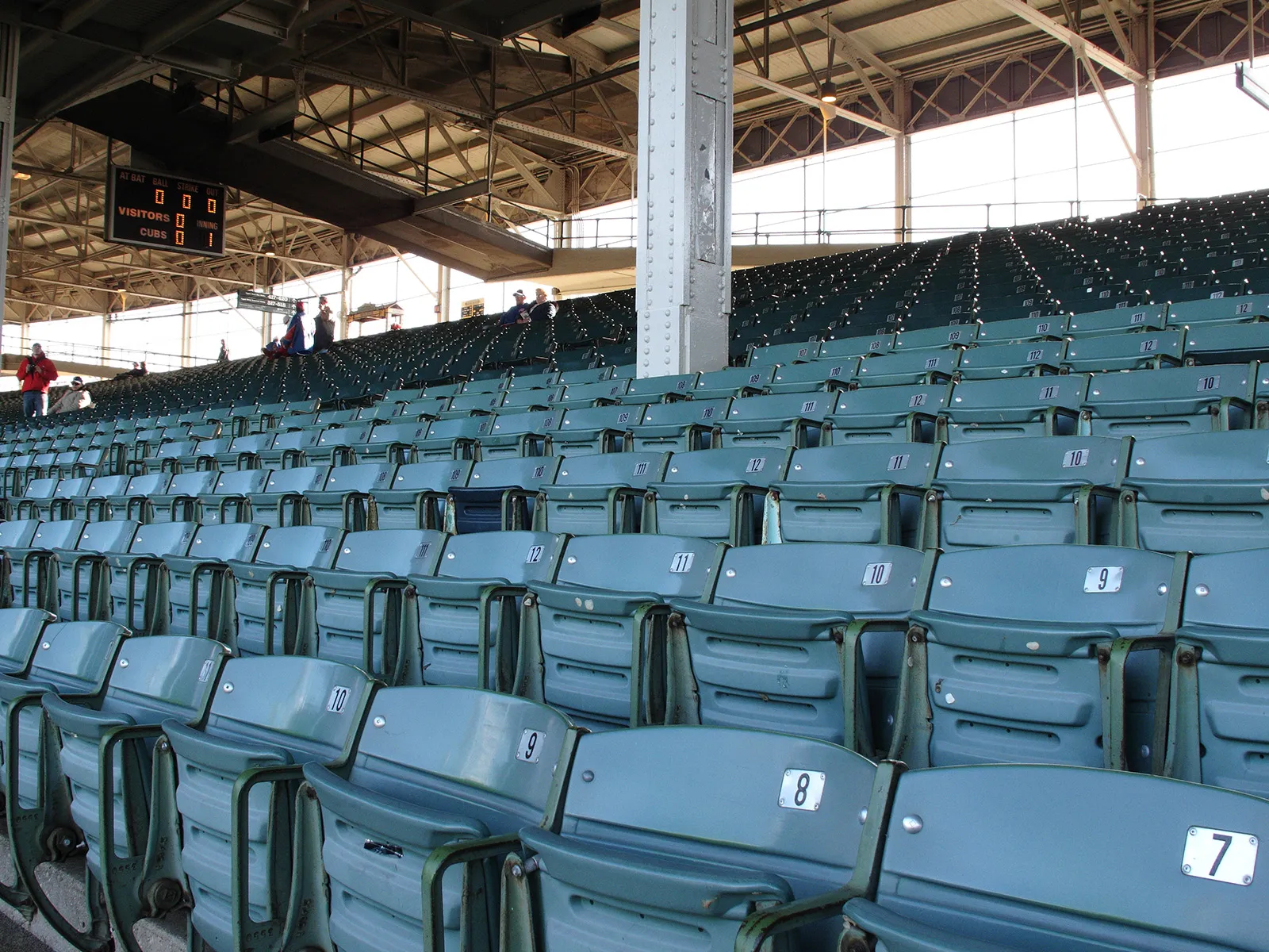 Picture of the stands at Wrigley Field.