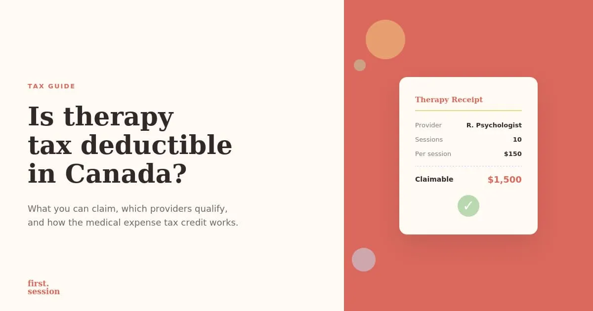 Is therapy tax deductible in Canada?