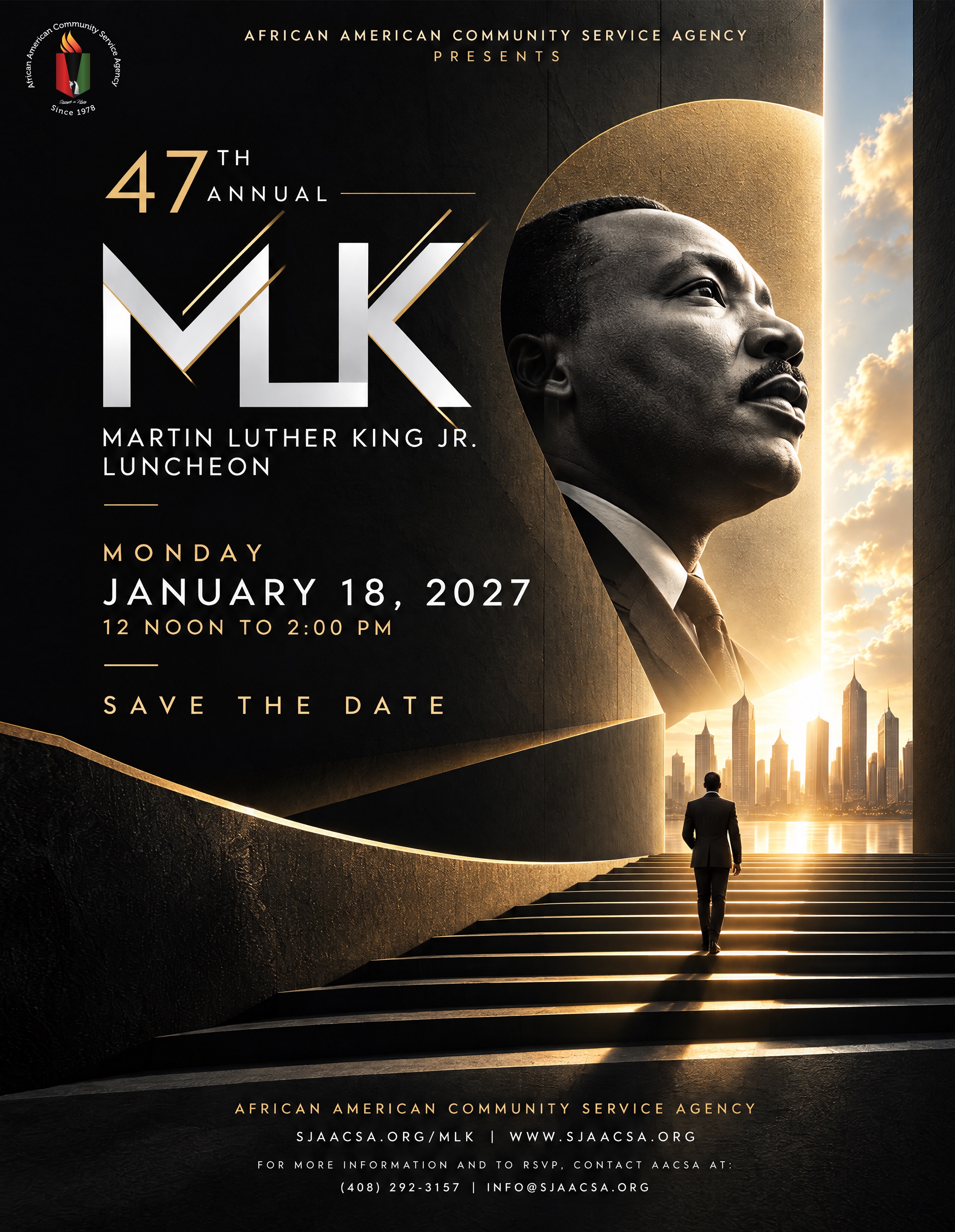 47th Annual MLK Luncheon save-the-date flyer, January 18, 2027