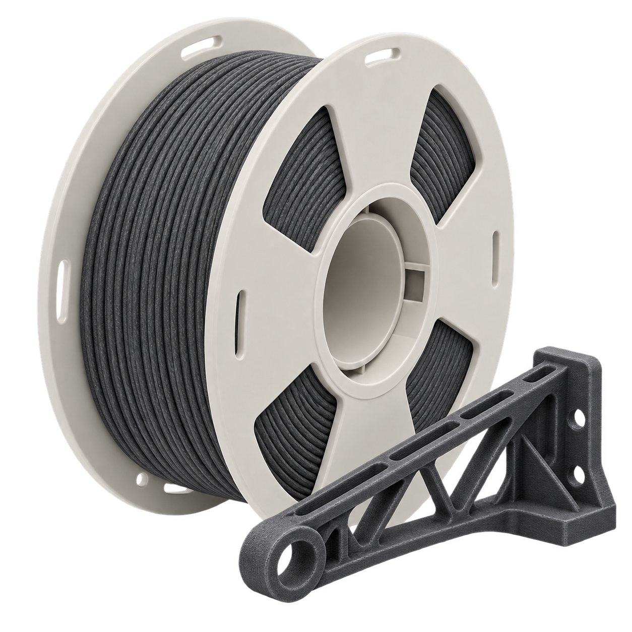 Carbon-fibre-filled filament