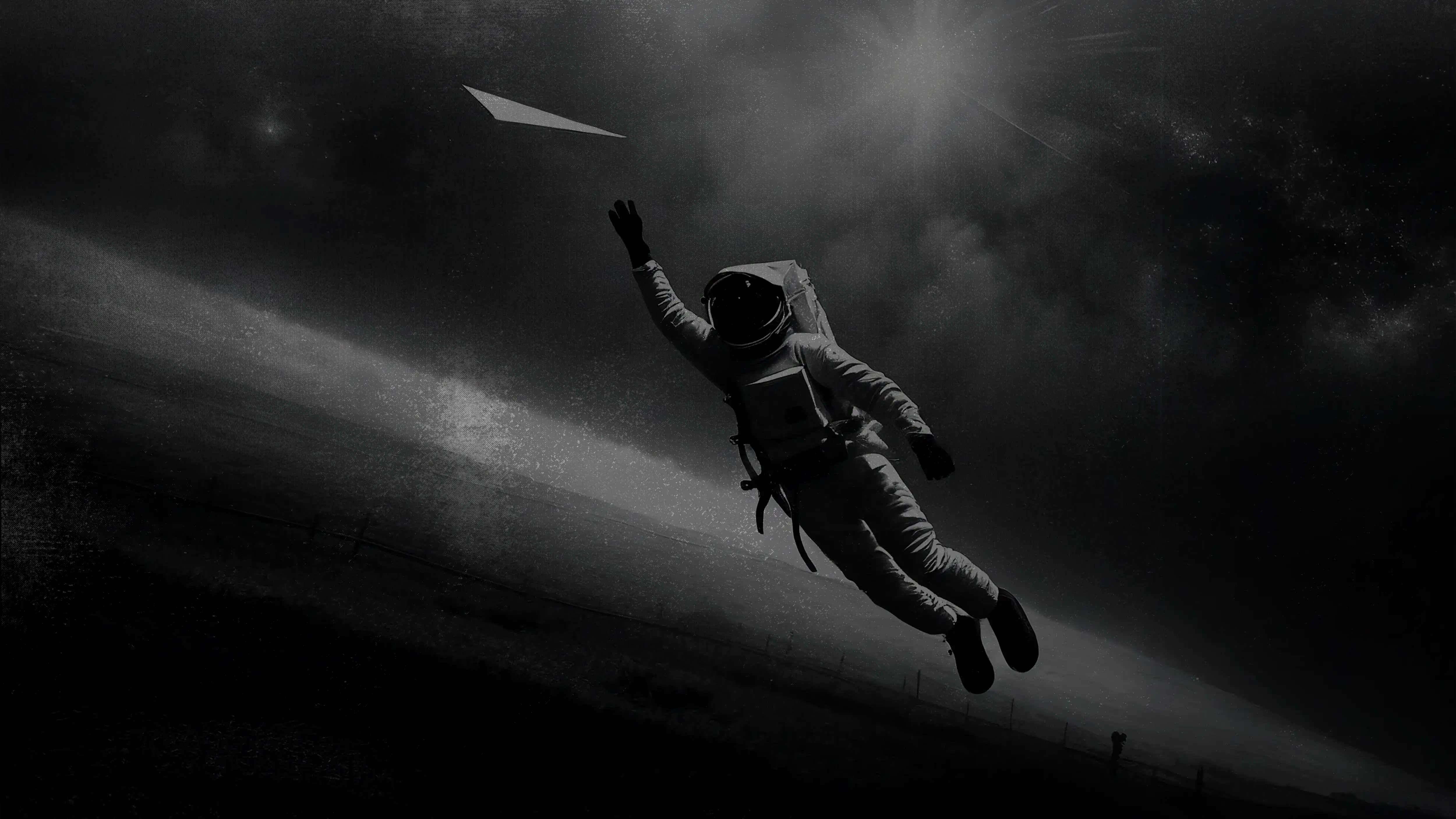 NLSN Marketing Astronaut Reaching for a Passing Vector