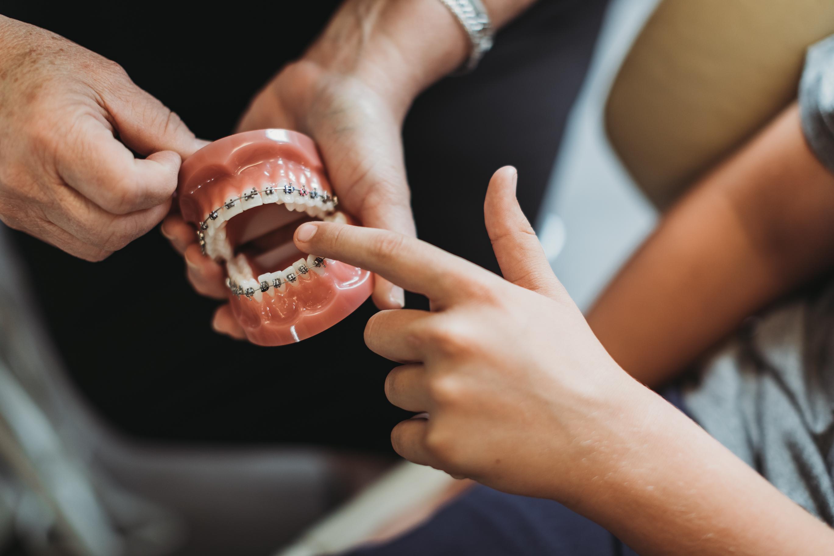 Metal orthodontic braces at Starling Orthodontics in their Brentwood, TN orthodontic office