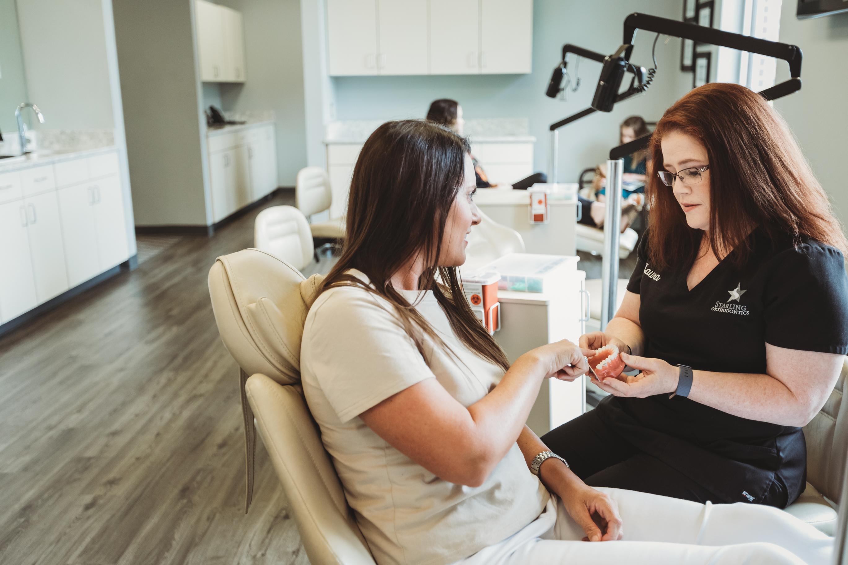 Behind the teeth Lingual Braces Patient at Starling Orthodontics
