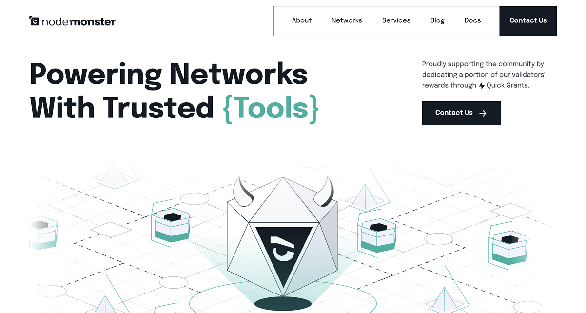Node Monster Website Hero Section
